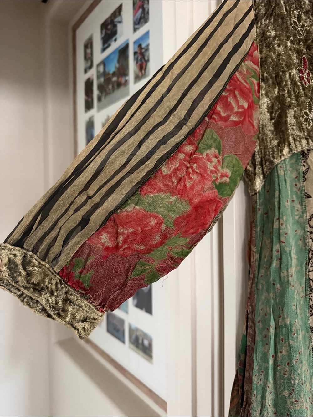 Vibrant Patchwork Floral Boho Dress - Picture 3 of 6